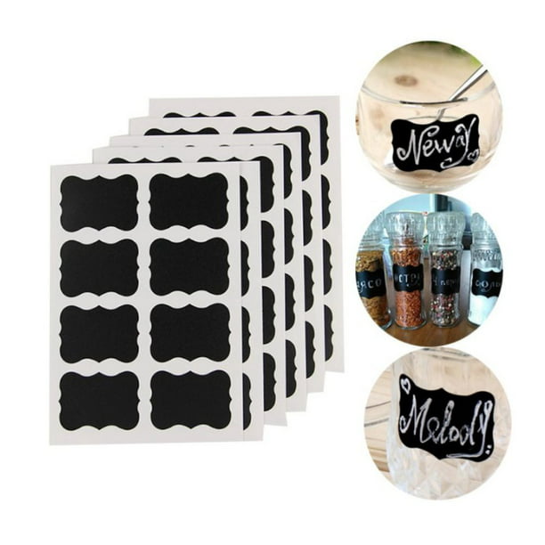 36x Mason Jar Chalkboard Labels Stickers Tags Erasable for Home Decor Kitchen